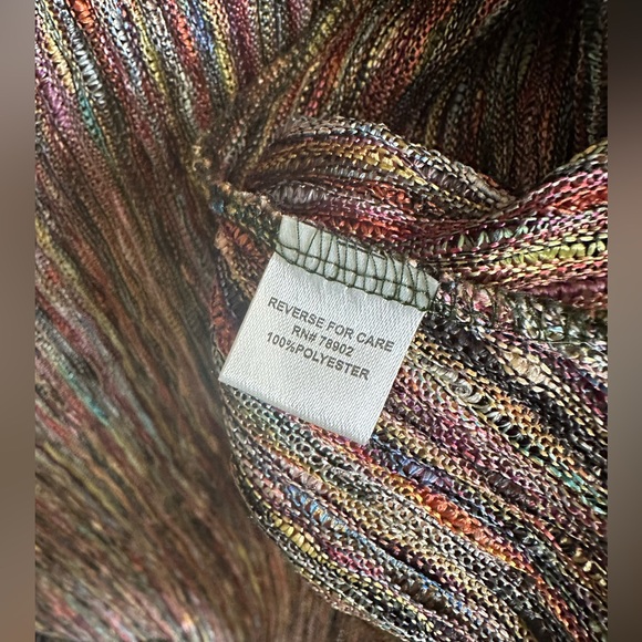 Erin London Multicolor Striped Open Front Cardigan - Picture 3 of 5